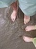 gettin our toes wet